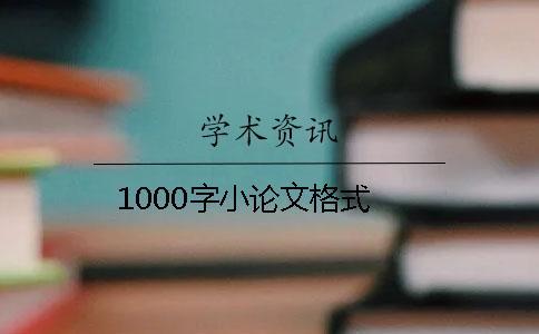 1000字小論文格式